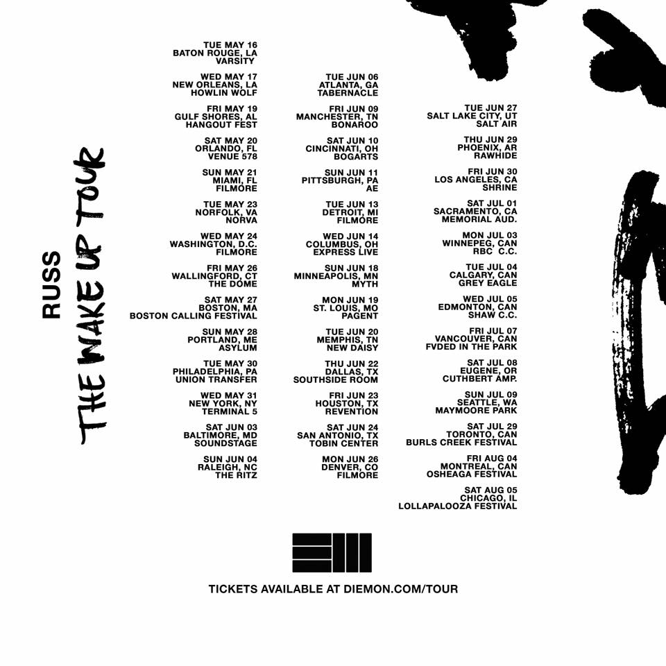 Russ Announces 'The Wake Up Tour'