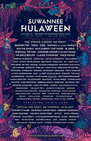 Suwannee Hulaween 2017 Lineup