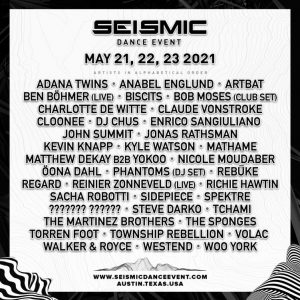 seismic dance event music festival lineup with artists austin texas