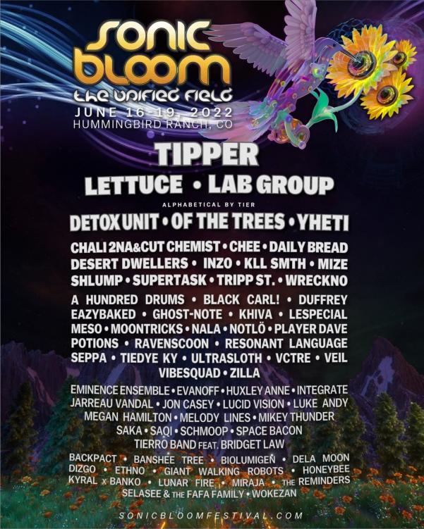 Sonic Bloom 2022 Lineup