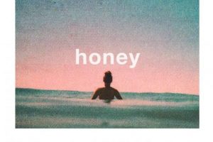 Super Duper Honey Artwork with figure swimming in water