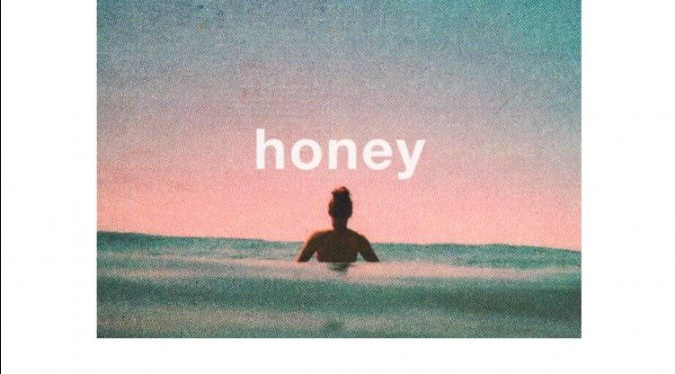 Super Duper Honey Artwork with figure swimming in water