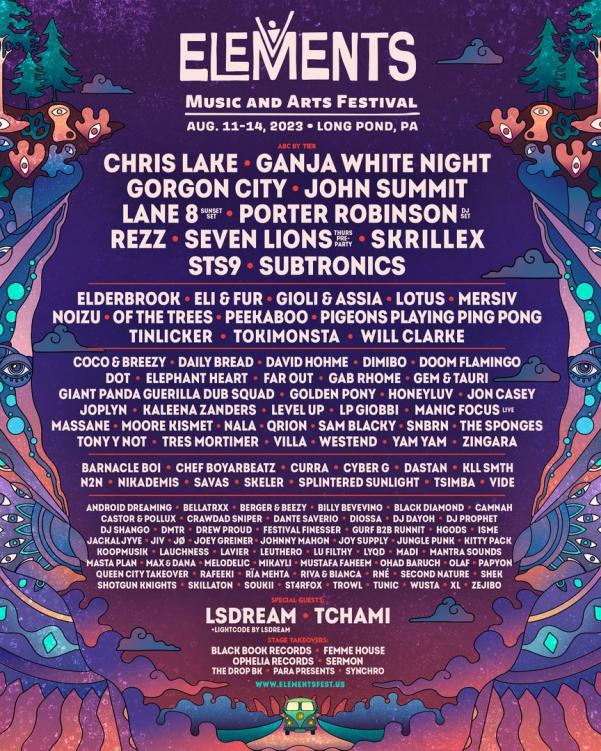 elements festival lineup